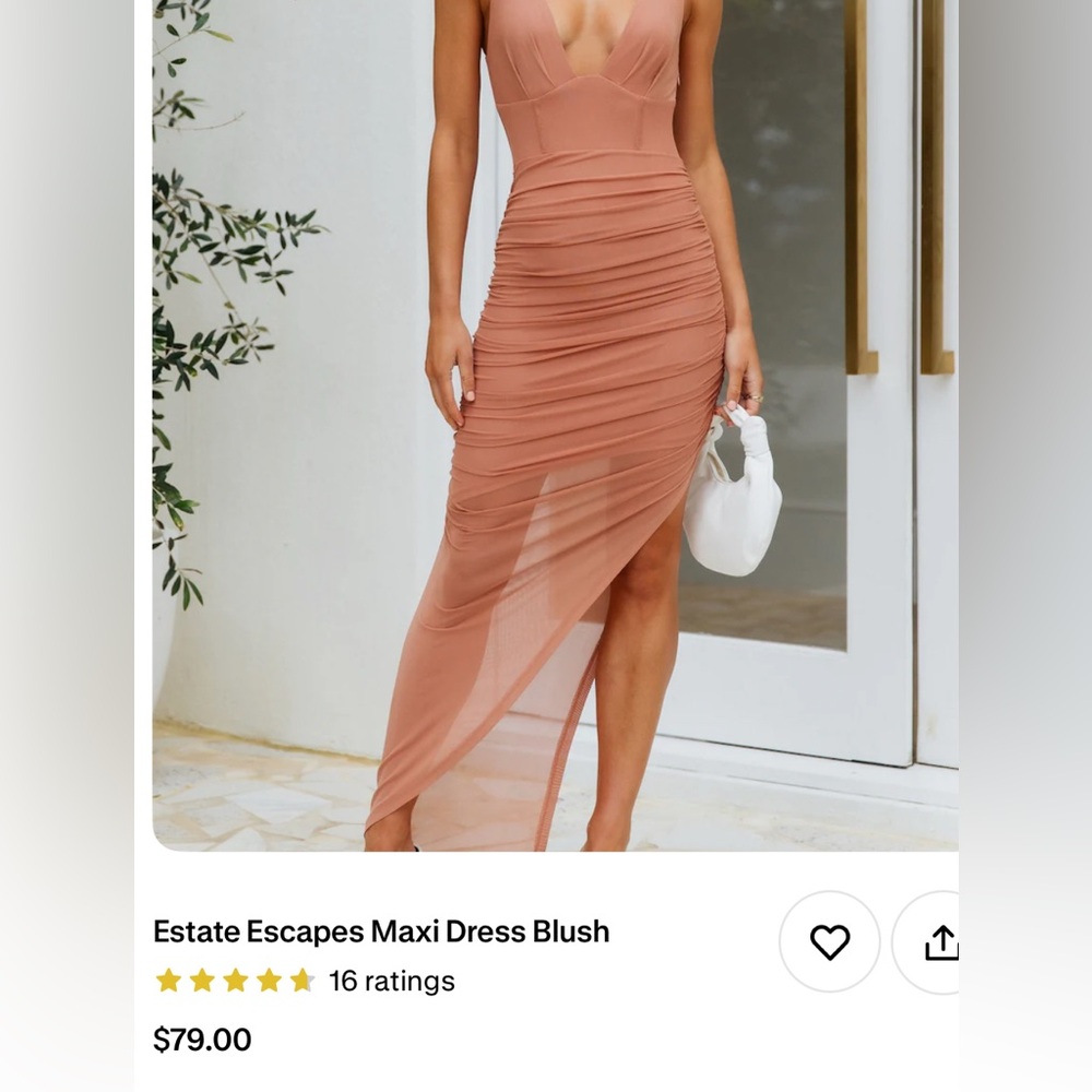 Hello Molly Asymmetrical Light Pink Dress - Picture 9 of 9